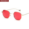 Peekaboo blue yellow red tinted sunglasses women small frame polygon 2017 brand design vintage sun glasses for men retro