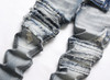 Skinny Ripped Damage Trousers Scratch Distressed Denim Men's Jean Pant