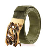 New Braided Strap Belt Adjustable Automatic Alloy Buckle Nylon Men Belt