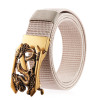 New Braided Strap Belt Adjustable Automatic Alloy Buckle Nylon Men Belt