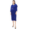 Women's Sexy Shawl Pleated Skirt Slim Fit Long Sleeve Large Wrapped Hip Dress
