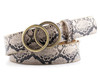 Double Ring Soft Faux Dress Waist Fashion PU Leather Women Belt for Jeans