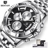 BENYAR Men Sport Wristwatch 30M Waterproof Watch for Men Stainless Steel Strap
