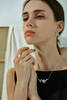 925 Sterling Silver Natural Crystal Jewelry Sets Rings Earrings Flower for Women