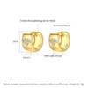 Chunky Gold Plated Tiny CZ Earing Metal 18K Woman Clip on Heart Earring Hoop