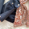 Blazer Elegant Button Party Sequined Patchwork Women Casual Suits