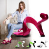 Snake Shape Ankle Wrap Summer Shoes Strange Bottomless Unique Heels for Women