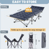 Camping Metal Outdoor With Pillow Travel Foldable Clamshell Camping Folding Bed