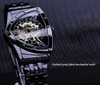 Forsining Watch for Men Vintage Triangle Mechanical Automatic Wristwatches