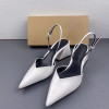 Talons Haut Sexy Escarpins White Fashion Women Closed Toe Chunky Block Heels