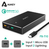 AUKEY Power Bank 20000mAh Portable External Battery Mobile Backup Charger Dual USB Powerbank for Smart Phone Galaxy S8 iPhone LG