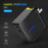 5000 mAh 2 in 1 Power Bank With Wall USB Charger for iPhone 6 7 8 X for Xiaomi, ROCK Portable Power-bank battery powerbank