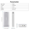 CRDC Quick Charge Mini Power Bank 20000mAh Dual USB Portable Fast Charger Powerbank for iPhone Samsung Phones External Battery