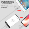 TOTU 8000mah QI Wireless Charger Power Bank LED Display For iPhone X 8 Plus 5V 2.1A Dual USB Ports External Battery Powerbank