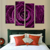 4 Pcs/Set Combined Flower Paintings Purple Rose Modern Wall Painting Canvas Wall Art Picture Unframed Canvas Painting,