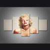 Canvas Painting New 5 Pieces/sets Canvas Art Marilyn Monroe Canvas Wall Art Painting Decoration For Home Abstract Figure\J0327