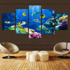 5 Pcs/Set Canvas Print Painting Wall Art Modern Canvas Picture Sea Fish Artwork Underwater World Home Decor