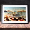 Surreal City Chess Beach Set Canvas Art Print Painting Poster Wall Pictures For Living Room Home Decoration Decor No Frame
