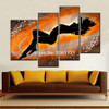 Hand Painted Nude Art Woman Body Painting yellow Canvas Set 4 Piece Decoration Home Modern Abstract Oil Wall Picture gift