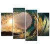 4 Pcs/Set Modern Canvas Art Rocky Sea Canvas Wall Picture Decoration Home Modern Canvas Combined Paintings Art Prints,