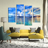 4 Pieces/set Canvas Print beautiful ocean sunset  Wall Art Picture Paintings Modular Picture For Living room