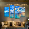 4 Pieces/set Canvas Print beautiful ocean sunset  Wall Art Picture Paintings Modular Picture For Living room