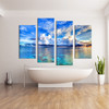 4 Pieces/set Canvas Print beautiful ocean sunset  Wall Art Picture Paintings Modular Picture For Living room
