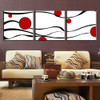 3 Pcs/Set Abstract Canvas Wall Art Canvas Prints Waves Wall Pictures for Living Room Canvas Painting 3 Pieces