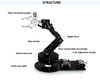 Industrial Robot 550 Mechanical Arm 100% Alloy Manipulator 6 Degree Robot arm Rack with 6Pcs LD-1501MG Servos + 1 Alloy Gripper 