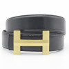 GUIZUE Classic H Design Men Belt High quality Cowhide Smooth Buckle Leather Luxury Belts Business Male Belts for Women Ceinture