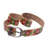 Women Wide Belt Ladies Flower Print Luxury Brand Genuine Leather Belt Female Strap Ceinture Femme Fashion Jeans Belts For Women