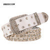 Brand New fashion Female leather belt female full of diamond drill wide belt Rhinestone belts cinto feminino for women