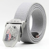 Fashion brand men's Canvas belt skull Metal tactics woven belt canvas belt Casual pants Cool wild gift for men belts