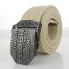Fashion men's Canvas belt  Metal tactics woven belt canvas belt Casual pants Cool wild gift for men belts Skull large size