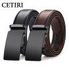 CETIRI brand trending designer belts for men sliding buckle ratchet luxury leather men belt automatic waist belt ceinture homme