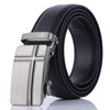 Lucidity Men Automatic Buckle Belts PU Leather Practical Business Man Belts Classic Popular Male Brand Belts Black