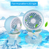 Portable Outdoor Mini Fans with LED Lamp Light Table USB Fan Spray Water Humidifier Personal Air Cooler Conditioner for Home