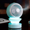 Portable Outdoor Mini Fans with LED Lamp Light Table USB Fan Spray Water Humidifier Personal Air Cooler Conditioner for Home