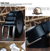 COWATHER classic men's cow genuine leather male strap pin buckle  top adjustable black brown coffee gift wrap