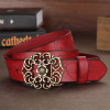 2017 fashion women's belts cowskin genuine leather luxury straps female waistband for woman for jeans high quality