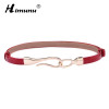 [HIMUNU] Korean version of the classic wild female minimalist thin belt women's belt women's fashion belt leather belt