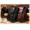 2018 New Men Genuine Leather Vintage Travel Cell/Mobile Phone Cover Case Hip Belt Bum Purse Fanny Pack Waist Bag Pouch