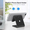  RAXFLY Aluminum Metal Phone Holder Desktop Universal Non-slip Mobile Phone Stand Desk Holder for iPhone Pad For Samsung Tablet 