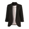 HDY Haoduoyi 2017 Autumn Women 7 Colors Slim Fit Blazer Jackets Notched Office Work Open Front Blazer Outfits Candy Color Coats