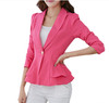 Hot Fashion Jacket Blazer Women Suit Foldable Long Sleeves Lapel Coat Candy Color Blazer Single Button Blazers Jackets