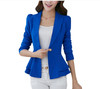 Hot Fashion Jacket Blazer Women Suit Foldable Long Sleeves Lapel Coat Candy Color Blazer Single Button Blazers Jackets