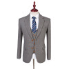 Wool Retro Grey Herringbone Tweed British Style Custom Made Mens Suit Tailor Notch Lapel Blazer Wedding Suits For Men 3 Piece