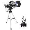AOMEKIE F40070M Astronomical Telescope Moon Bird Watching HD Telescope with Compact Tripod&amp;Phone Holder Gift for Kids Beginner