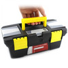 Small Portable Plastic Hardware Tool box with Storage Box and Black for Home or Outdoor Finishing Debris