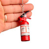 Mini Pendant Type Fire Extinguisher Shaped Metal Cigarette Cigar Lighter Key Chain Refillable NO GAS